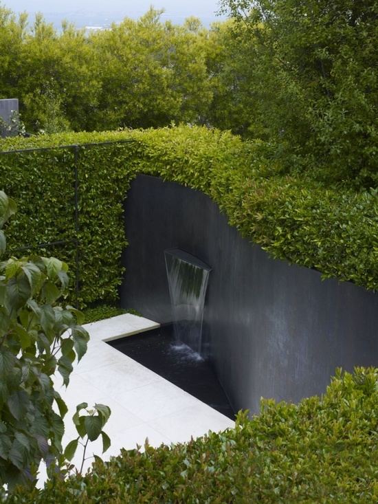 Trädgård sekretess skärm häck-vintergröna vattenfall bygga