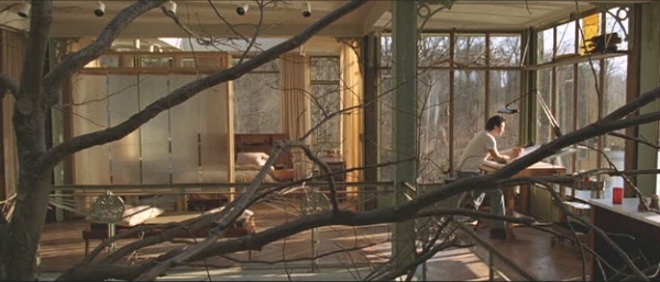 Lake House -filminredning Keanu Reeves i glasstål