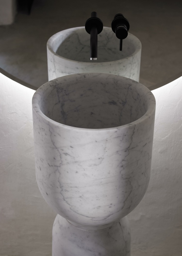 inbani origin collection set 5 badrums handfat marmor modernt badrumsinredning