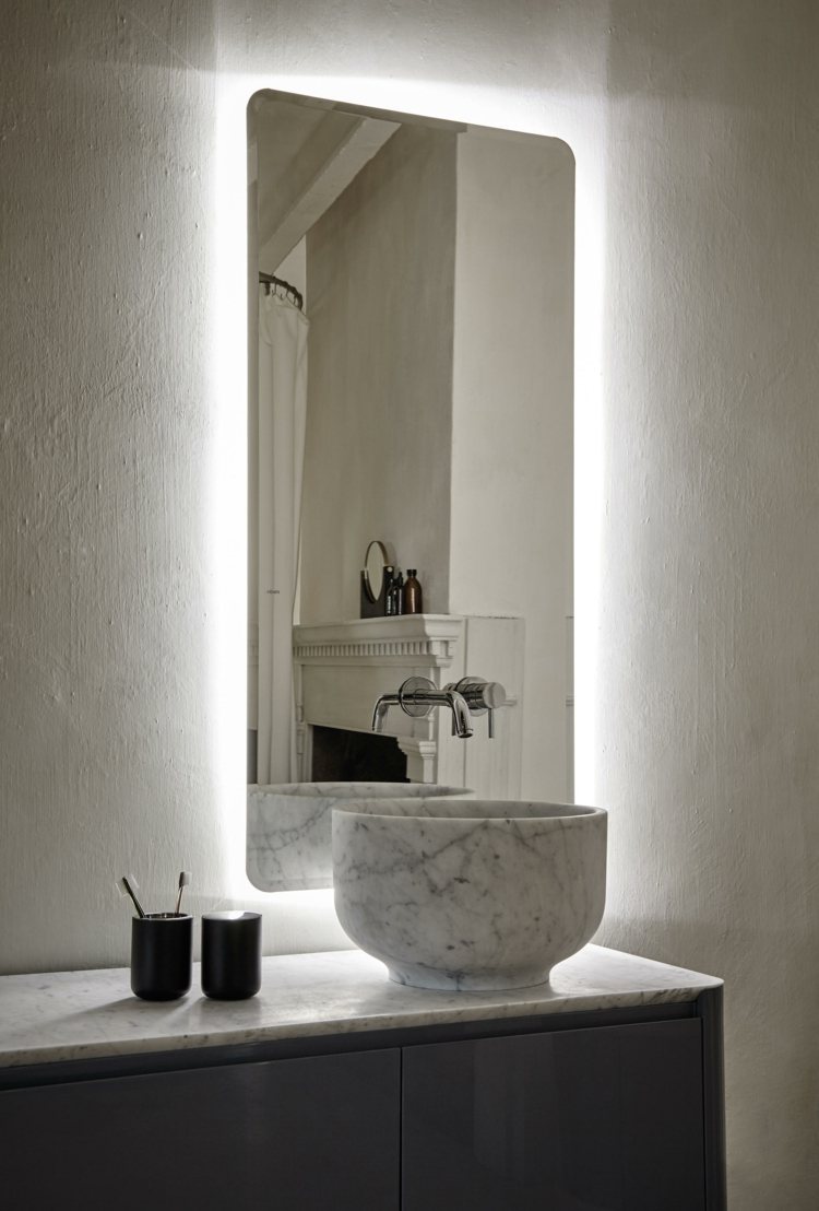 inbani origin series set 9 exakt utförande design spegel handfat marmor