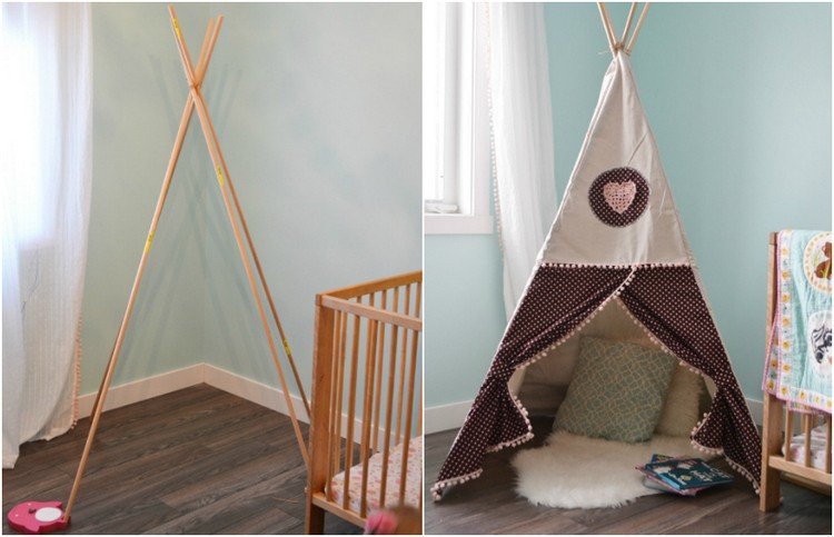 Tipi-tält-bygg-dina-egna-småbarn-baby-room-design-kreativt