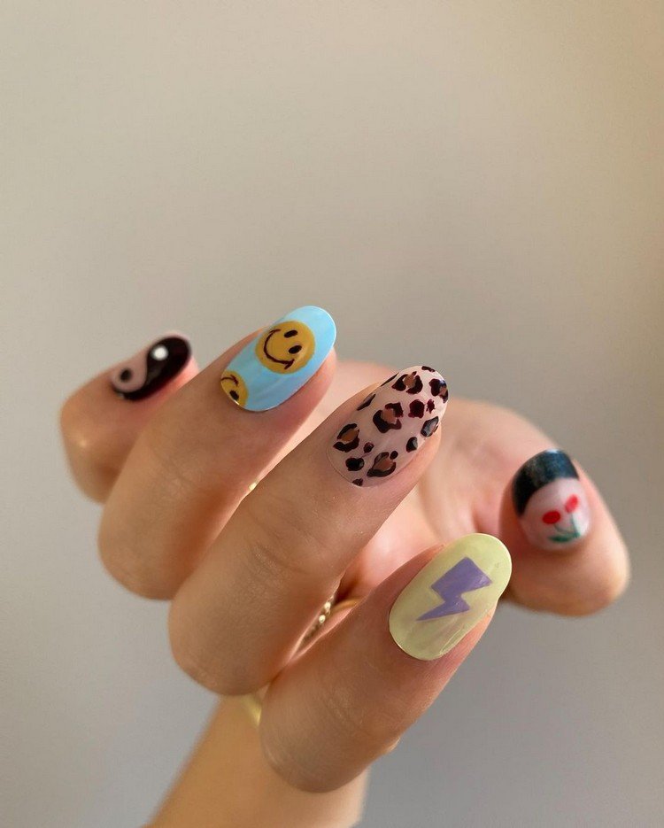 roliga nageldesigner indie naglar nageltrender 2021