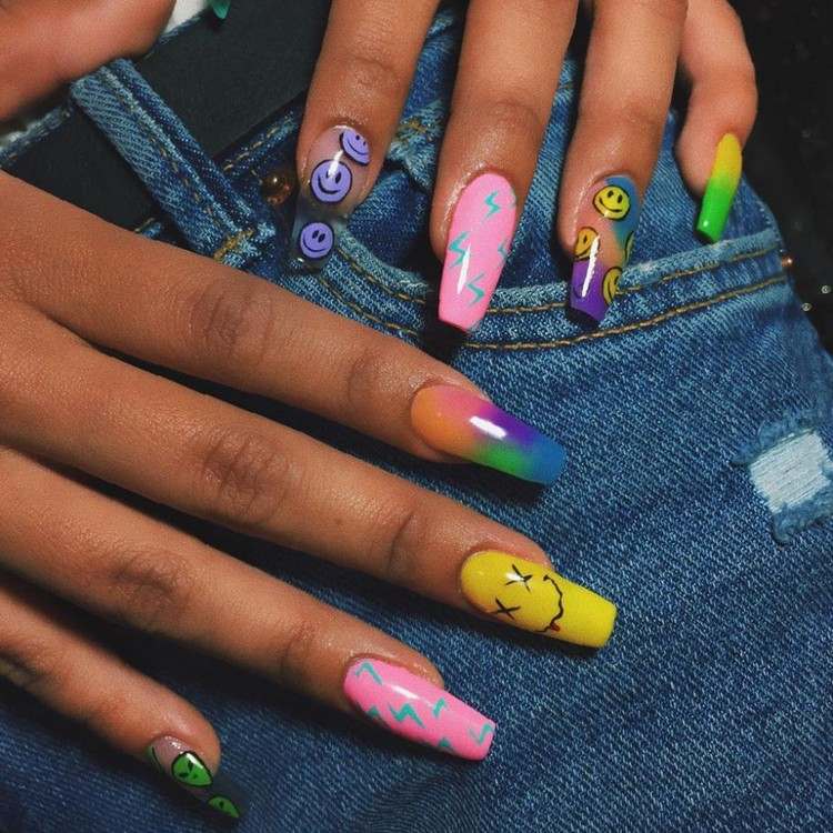 Neon naglar trend indie naglar