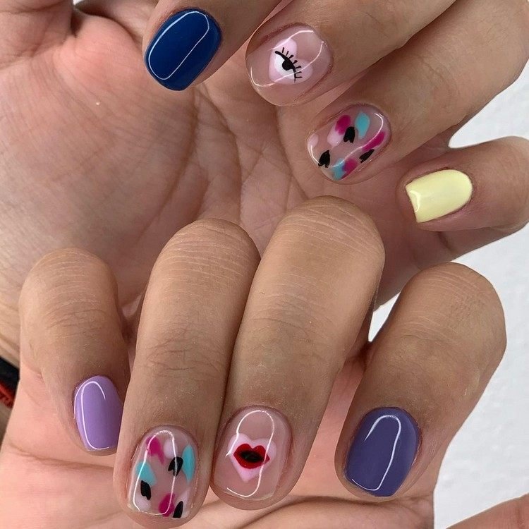 Nageldesign för korta naglar Indie naglar