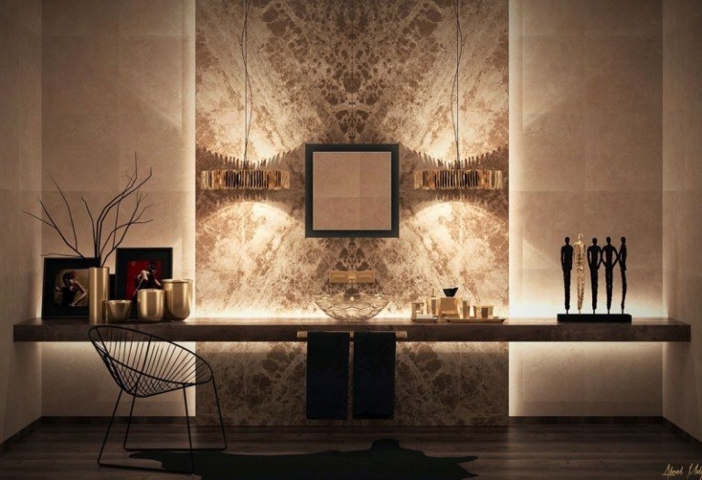 indirekt-belysning-led-vägg-panel-marmor-look
