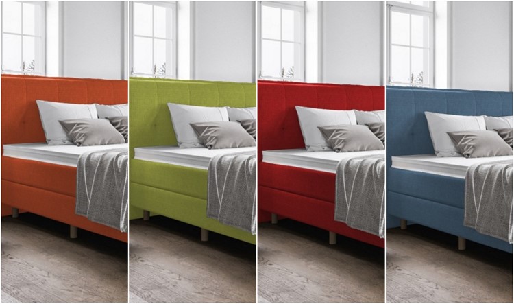 Konfigurera boxmadrass själv, design, välj färger och omslag