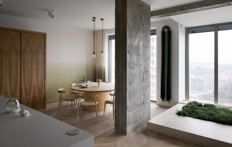 Skandinavisk industridesign fönsterramskylare i betong