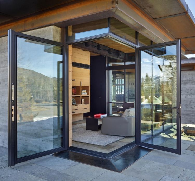 industriell stil-möbler-glas-dörrar-altan-dörr-hörn-idé-vardagsrum