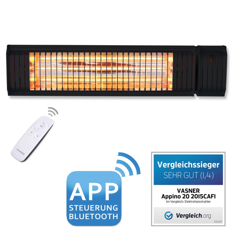 infraröd värmare bluetooth smartphone kontroll appino
