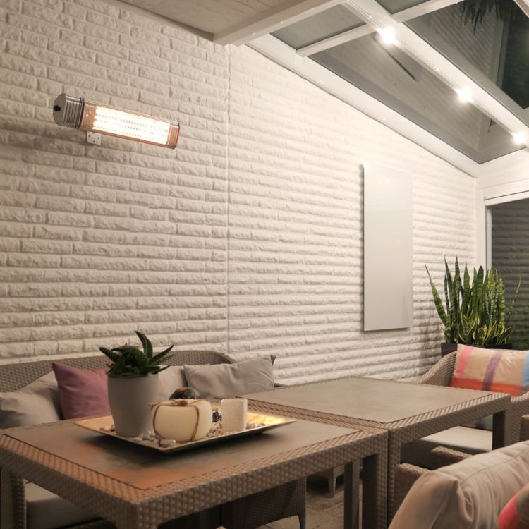 infraröd värmare terrass design värme appino väggmontering
