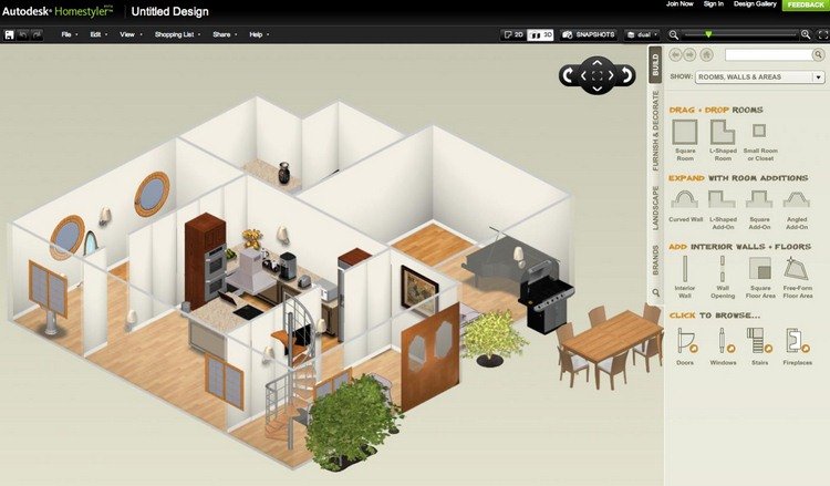 Planera inredning i 3D för gratis-programvara-autodesk-homestyler