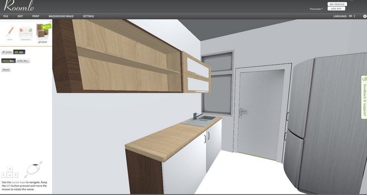 Planera inredning i 3D-kök utan idéer