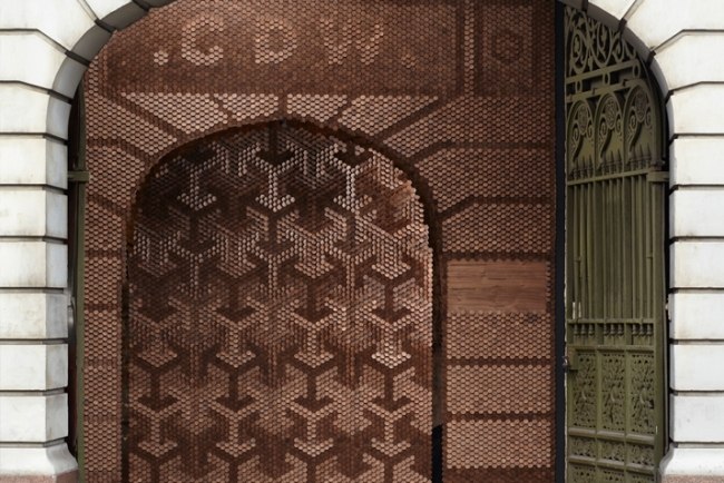 Dörrbåge yta idéer design trä moduler Clerkenwell-Archway