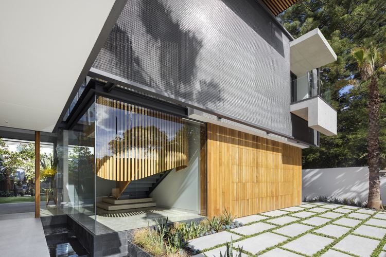 Polykarbonat fasadgrå paneler innovativa