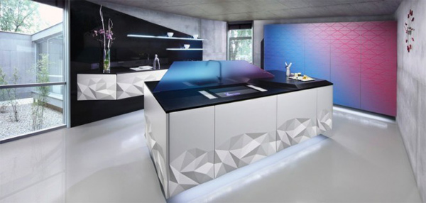 modernt kök Artica futuristiska kök ö frakturer rektangulär dekoration
