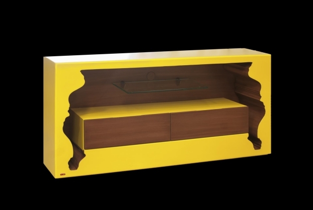inifrån och ut möbler serie polart skänk gul lådhylla