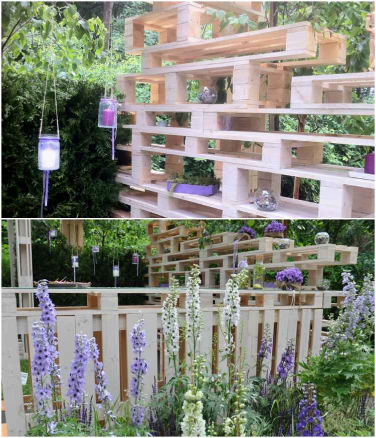 Pallmöbler-bygg-själv-trädgård-sekretess-skydd-hyllor-staket