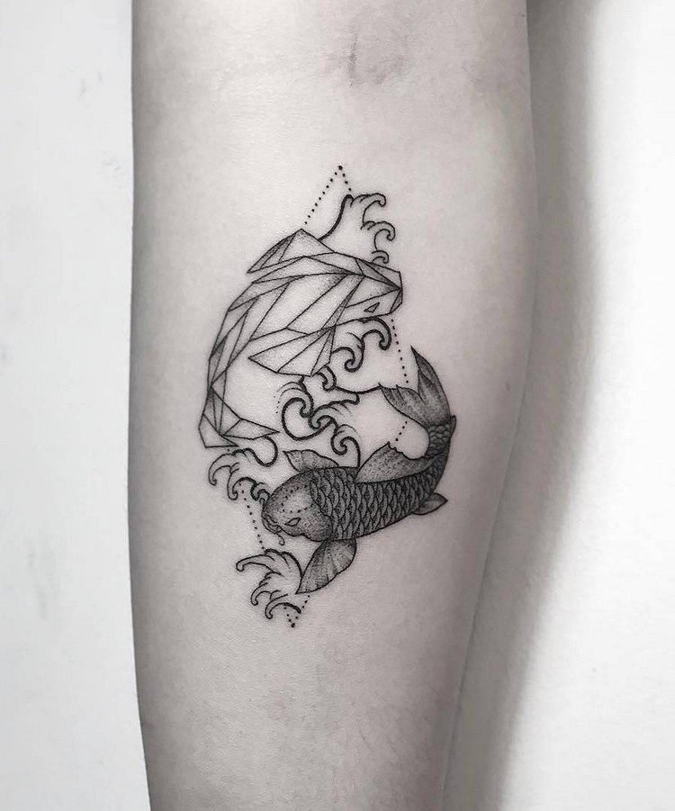 zodiac-tattoo-fish-koi-fish-geometric