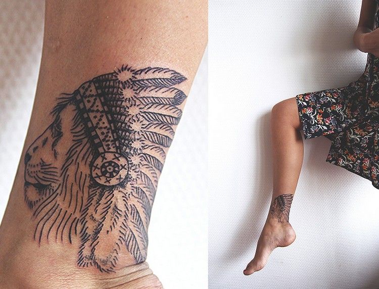 zodiaken-tatuering-lejon-motiv-kvinnor-fotled-iögonfallande-tatuering