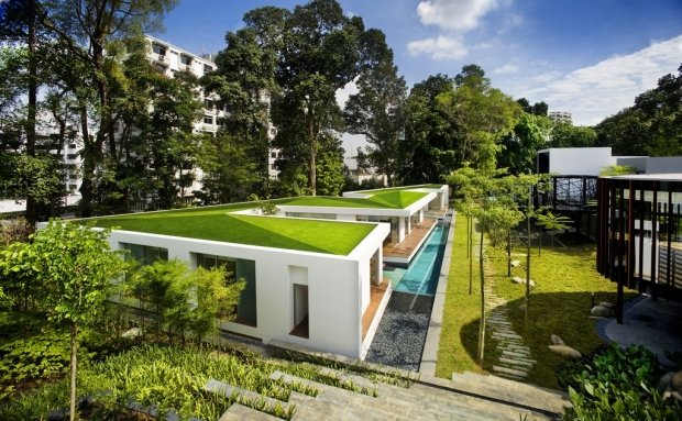 Gröna tak lång livslängd Mod-Lien-Residenz modern