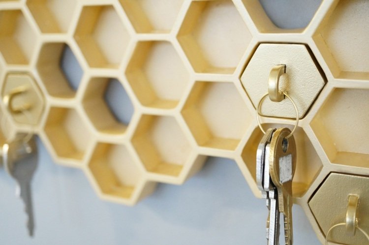 nyckelhållare honeycomb hexagon design original idé