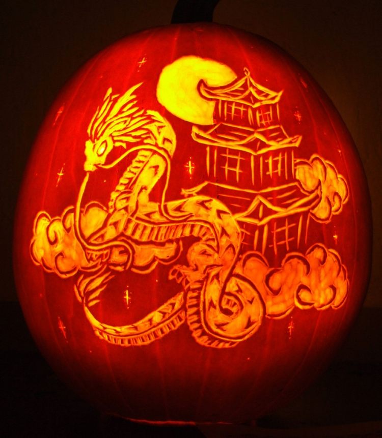 halloween-pumpa-design-drake-kinesisk-carving-carzen-lykta-ihålig