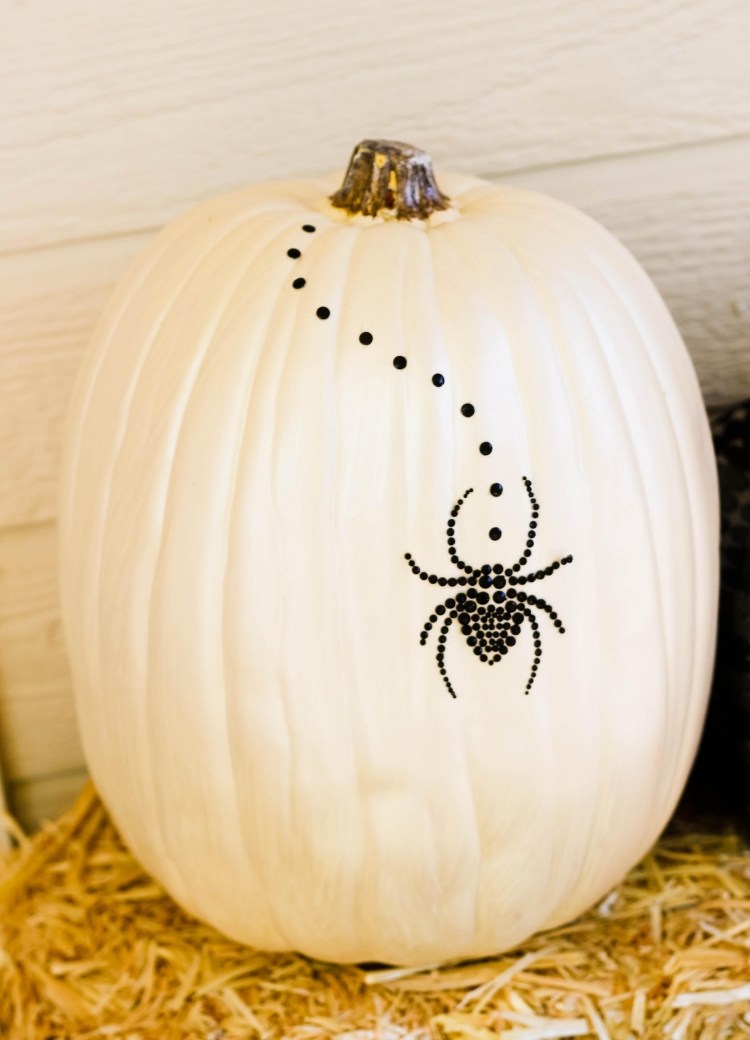 halloween-pumpa-mönster-spindel-svarta-stift-prickar-ris-ändamål