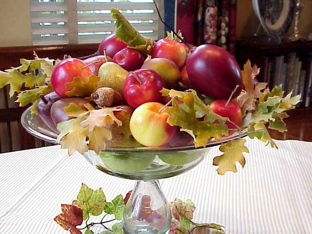 skål fruktglas dekorerade fruktgrönsaker