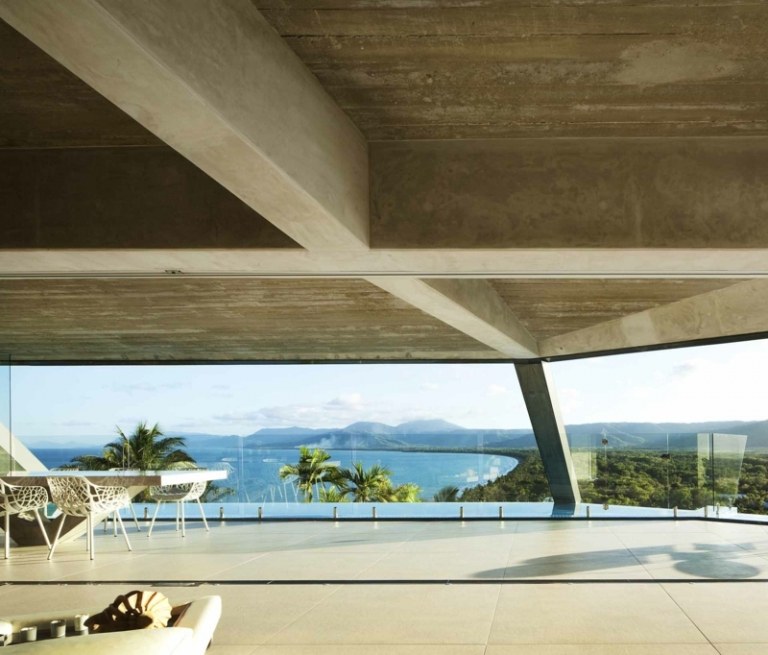 inre betong granit utsikt över havet minimalistiska möbler