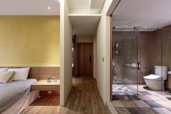 sovrum badrum inredning design matchande nyanser förslag