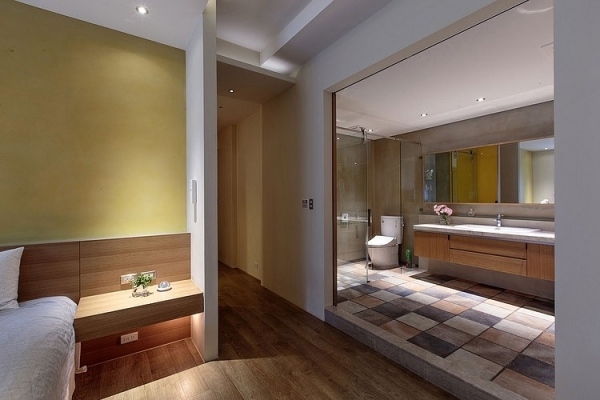 badrumsinredning möblering ljusa kakel estetiska förslag möbler