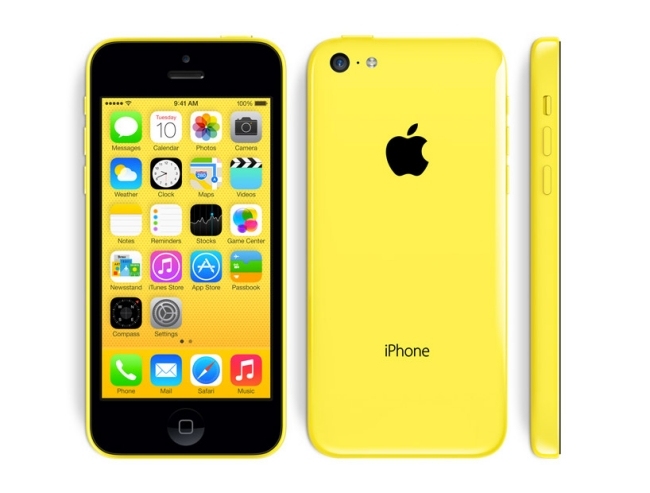 Billigt äpple-iphone-5c-färgstarkt plastfodral-gul polykarbonatbaksida