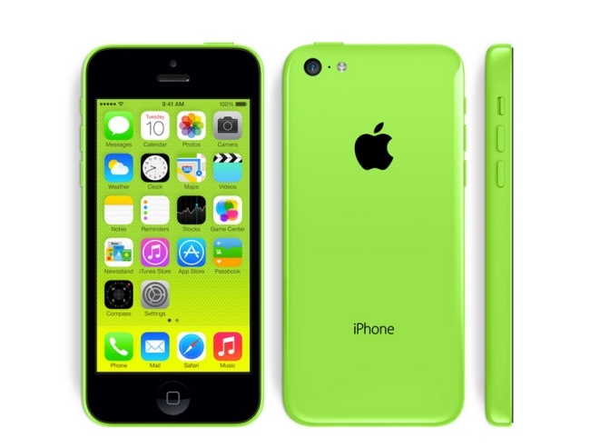 billig smartphone-apple iphone-5c-ljus grönt-tillbaka modernt skyddande skal