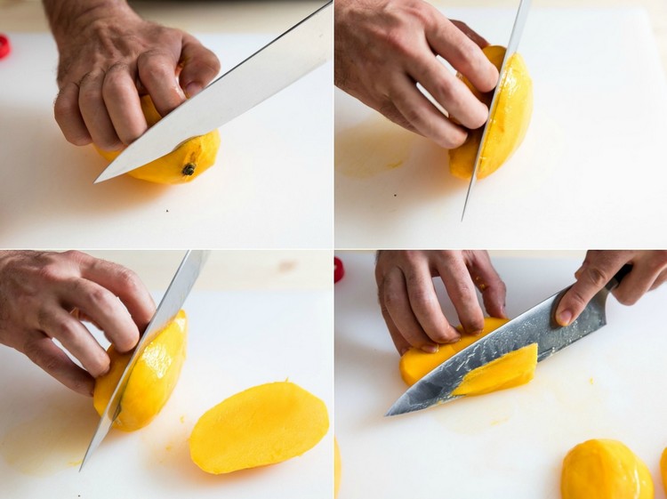 skär mango instruktioner tips kärna