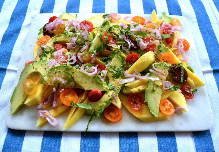 friska mangorecept sallad avokado tomater