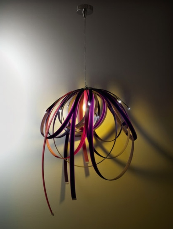 hängande ljus lila fan tempo designer lampor från italamp