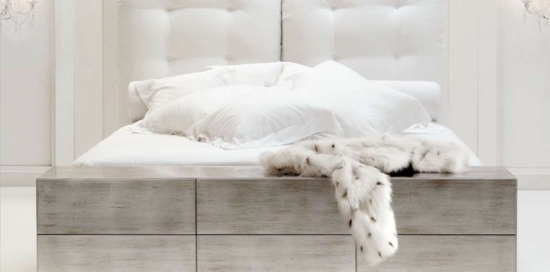 Sovrum säng-vita Cyrus italienska möbler