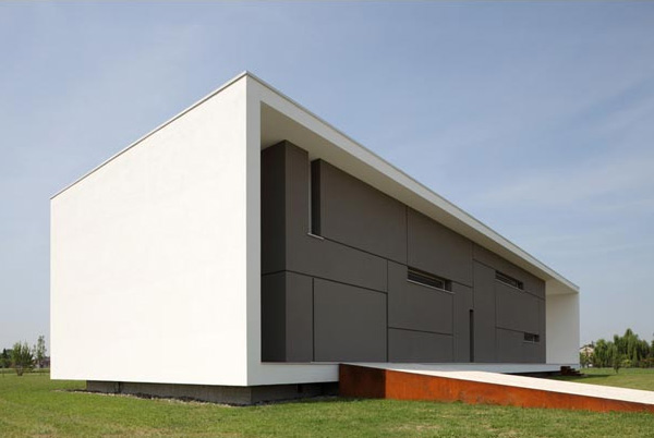 Italiensk husarkitektur minimalistisk - sidovy