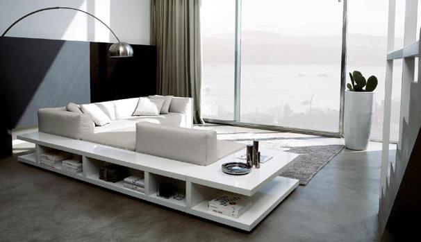 modulär soffa i inbyggda bokhyllor MisuraEmme