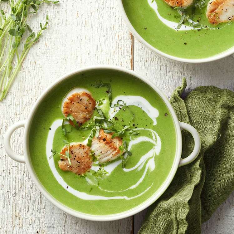 Ärtsoppa recept med kammusslor snabb middag