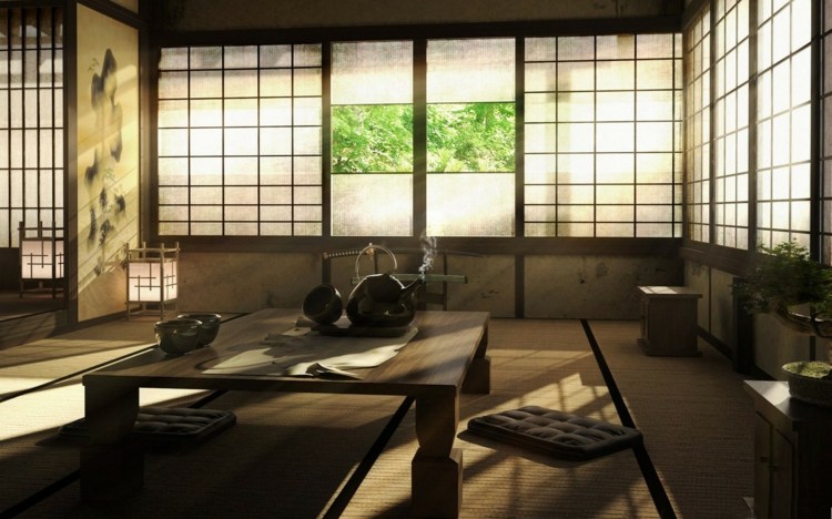 japansk deco tatami vardagsrum matsal design