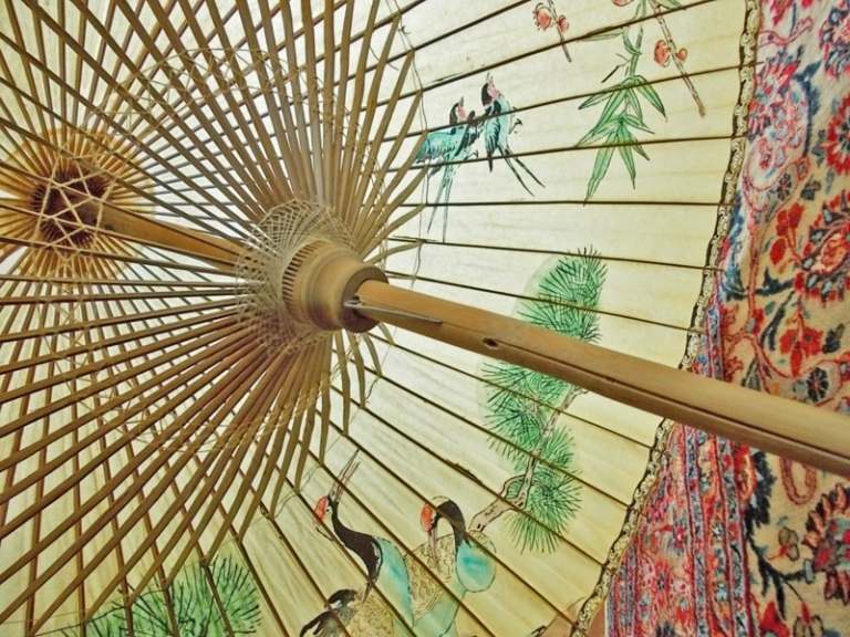 deco japansk parasoll idé trä bambu kran bilder