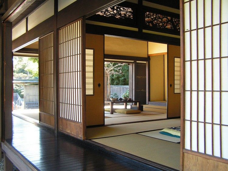 japanska-hus-vägg-dekoration-skjutdörrar-papper-trä-skugga