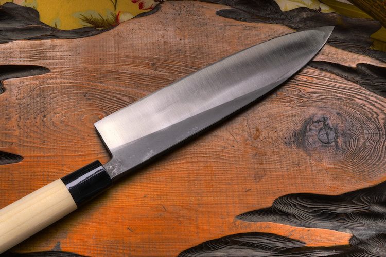 japansk kniv med trähandtag Deba Bocho för kött