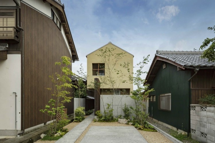 smalt japanskt hus lång konstruktionsstil