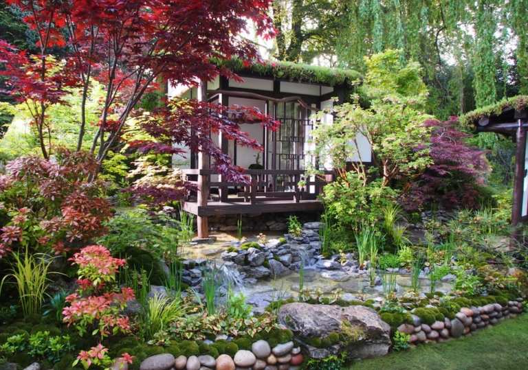 Japansk trädgårdsplanteringsplan för gratis skördetråd