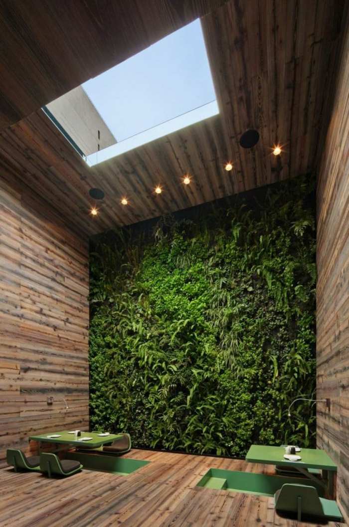 tori tori restaurangbord japansk vertikal trädgård grön