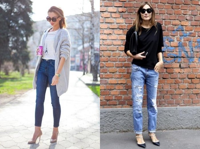 7-8-jeans-street-torn-styles-modern-tunika-koftor-spetsiga-skor-med-höga klackar
