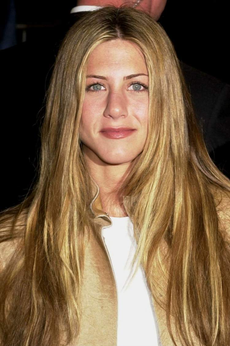Jennifer Aniston frisyrer Långt hår stil lager hårklippning