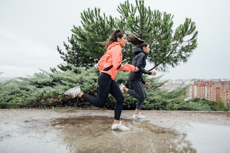 jogga i regn och kyla